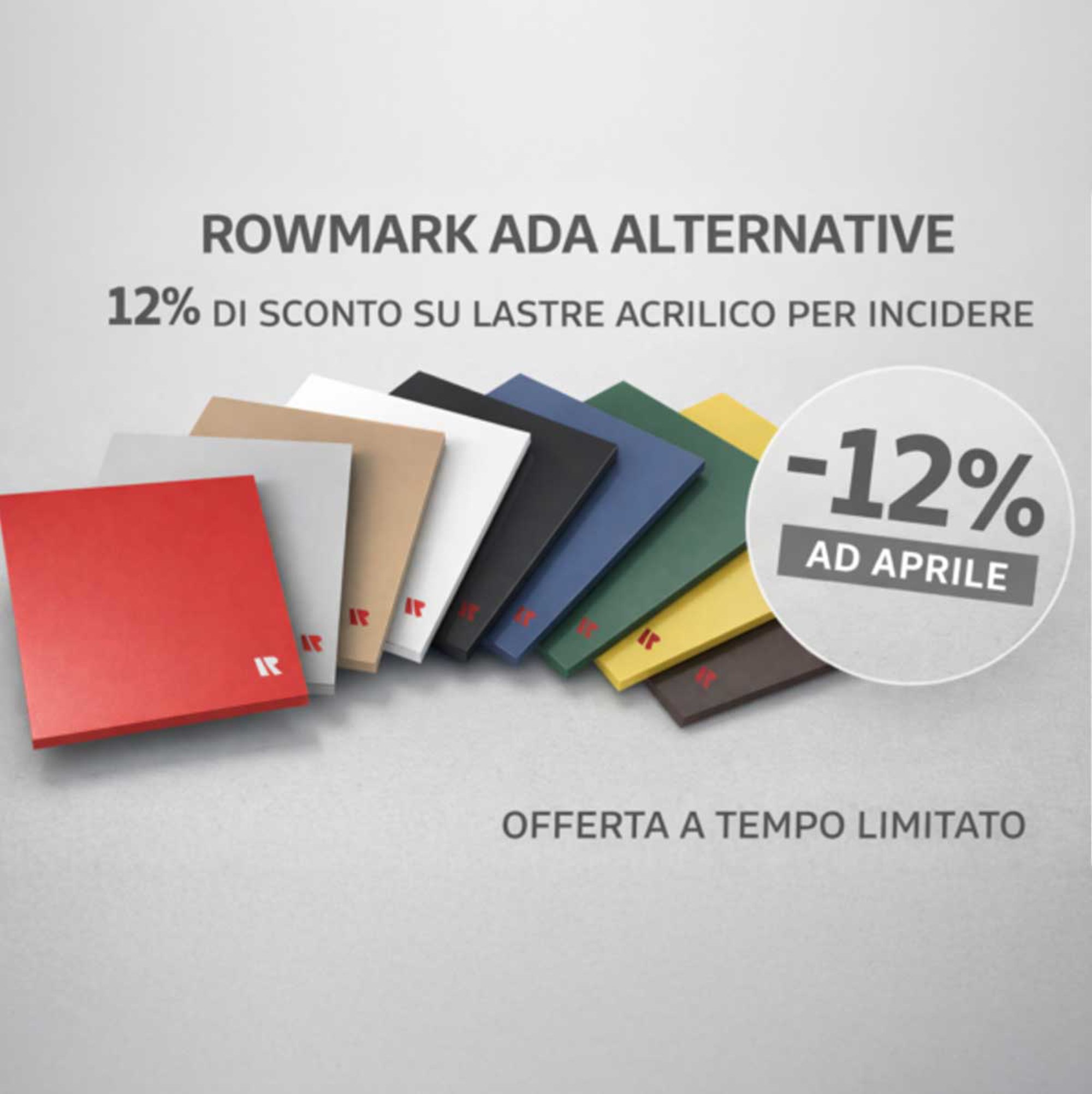 ➡️ Promo di aprile 2026: lastre ADA Alternative di Rowmark