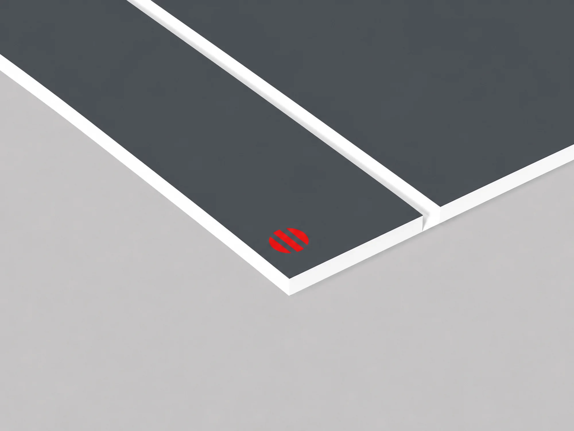 Durmark Rowmark: lastra laminato acrilico (grigio scuro/bianco) - spessore 1,6 mm