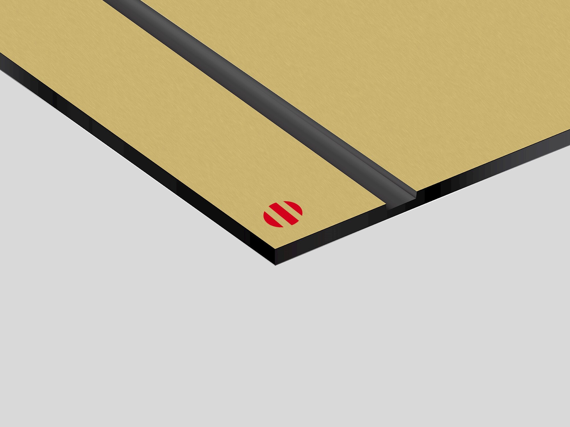 Laser Max Rowmark: lastra laminato acrilico da 0,8 mm (oro chiaro/nero)