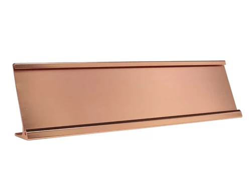 Supporto da scrivania rialzato di colore oro rosa lucido (203 x 25 x 1,6 mm)