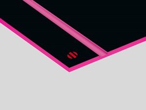 Color Hues EFX Rowmark: PMMA estruso(nero/fucsia)