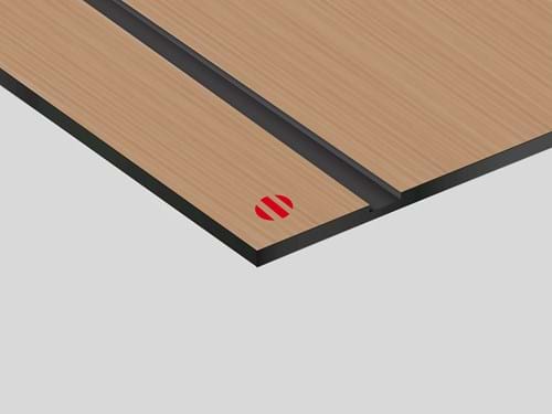 Flexi Brass Rowmark: lastra laminato acrilico (rame spazzolato/nero)