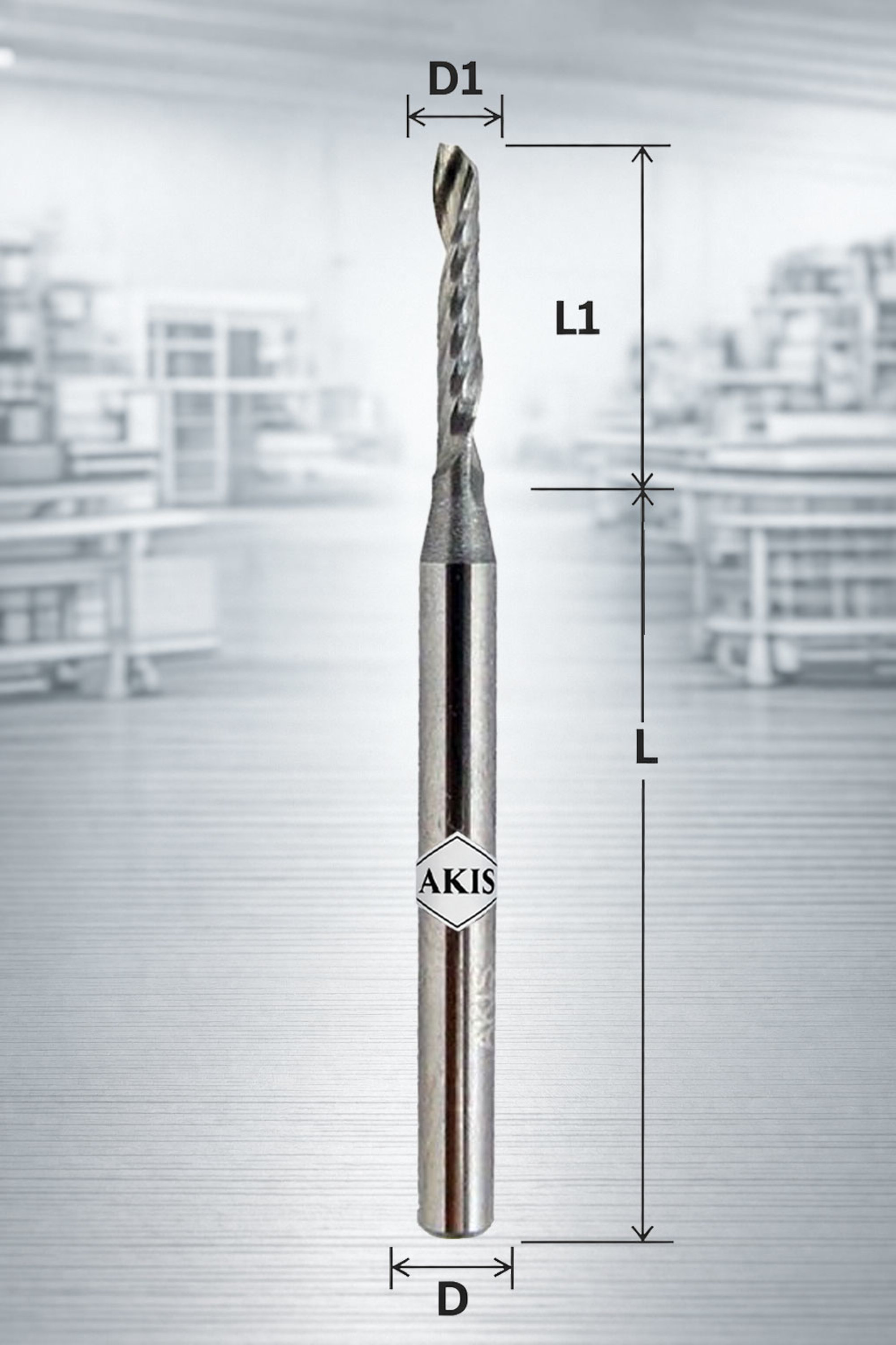 Fresa elicoidale monotagliente Z1-3X2,5X40/10