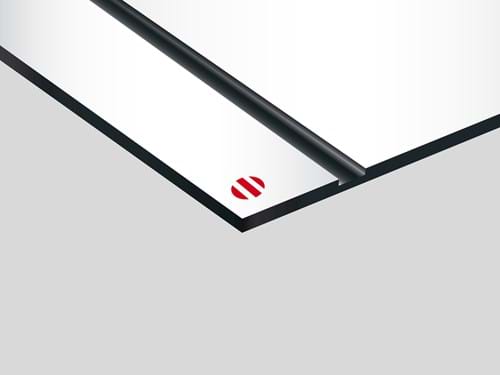 Lacquers Rowmark: lastra laminato acrilico (bianco/nero)
