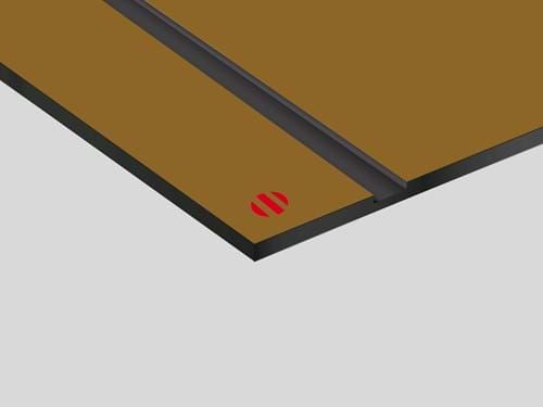 Lacquers Rowmark: lastra laminato acrilico (oro vintage/nero)