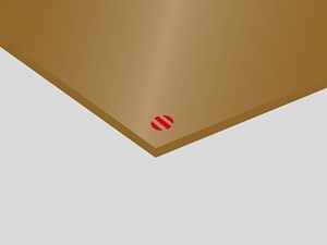 Laser Mark Reverse Rowmark: lastra laminato acrilico (oro/trasparente)