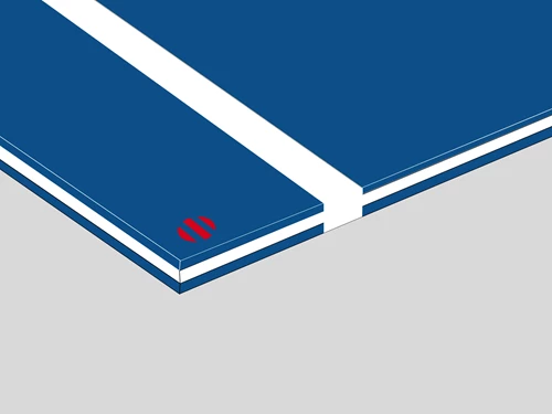 Laser Max Rowmark: lastra a 3 strati laminato acrilico (colori: blu cielo/bianco/blu cielo)