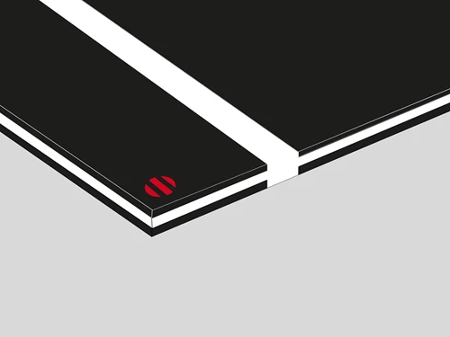 Laser Max Rowmark: lastra a 3 strati laminato acrilico (colori: nero/bianco/nero)