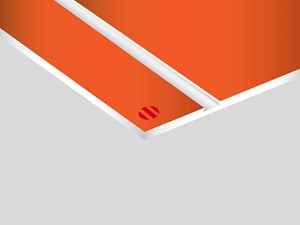 Laser Max Rowmark: lastra laminato acrilico (arancione/bianco)