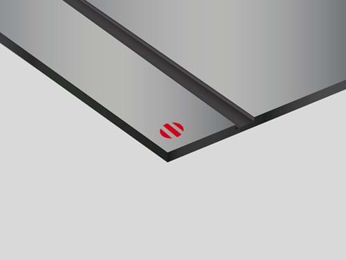 Laser Max Rowmark: lastra laminato acrilico (argento/nero)