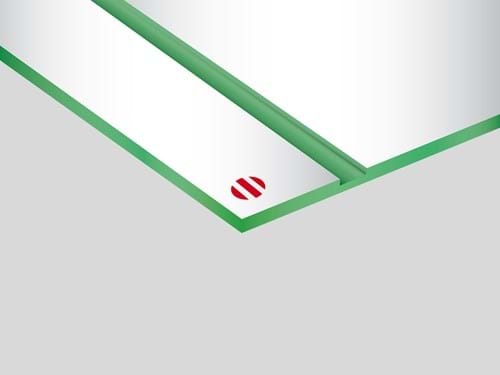 Laser Max Rowmark: lastra laminato acrilico (bianco/verde)