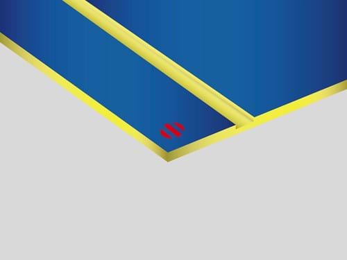 Laser Max Rowmark: lastra laminato acrilico (blu cielo/giallo)