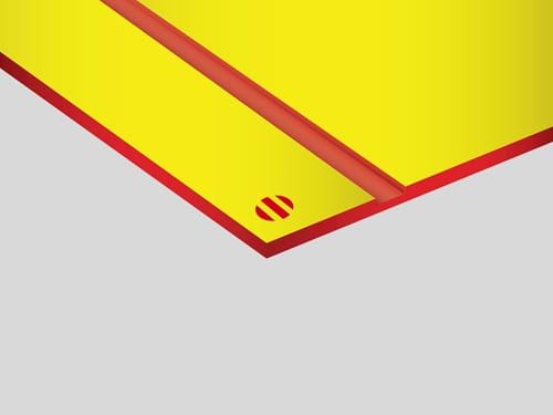 Laser Max Rowmark: lastra laminato acrilico (giallo/rosso)