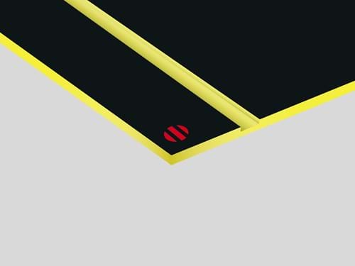 Laser Max Rowmark: lastra laminato acrilico (nero/giallo)