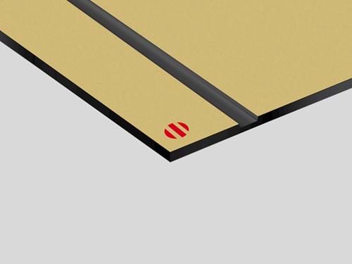 Laser Max Rowmark: lastra laminato acrilico (oro chiaro/nero)