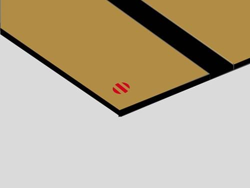 Laser Max Rowmark: lastra laminato acrilico (oro scuro/nero)