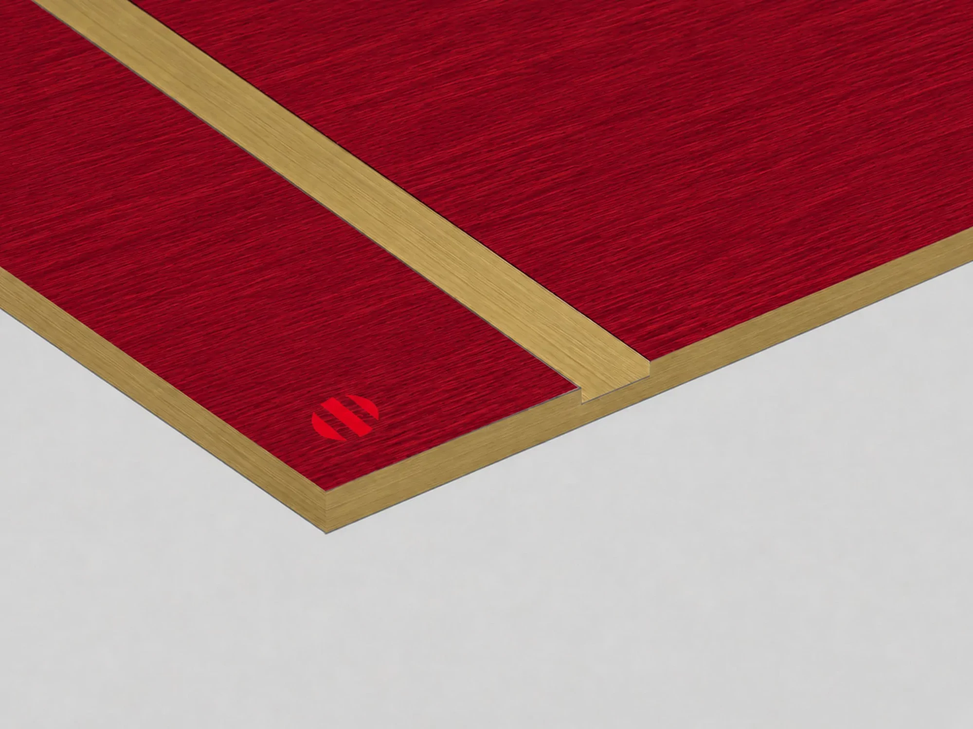 Laser Max Rowmark Spazzolato Rosso/Oro| spessore 3,2 mm