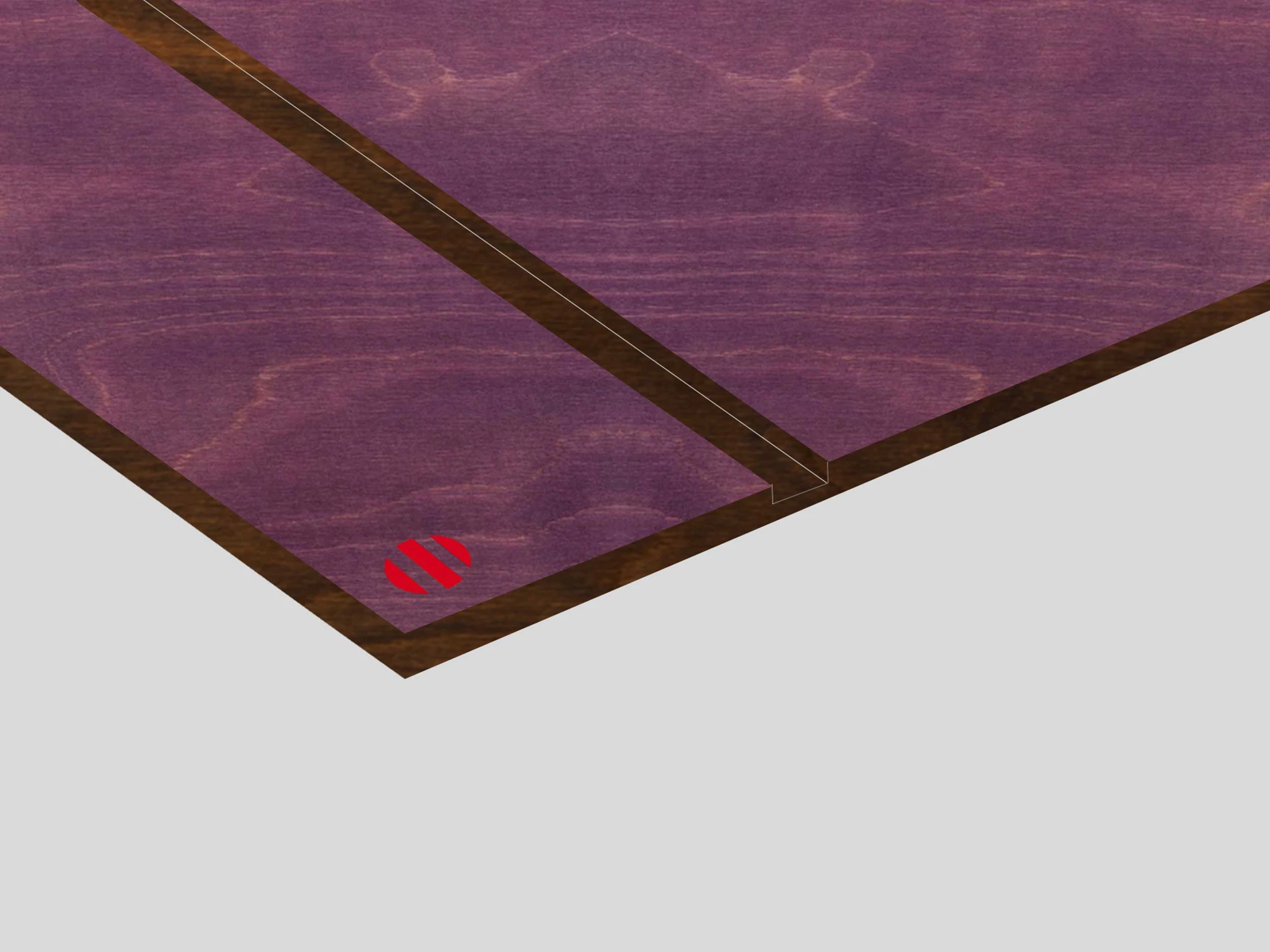 Lastra in legno colorazione Plum