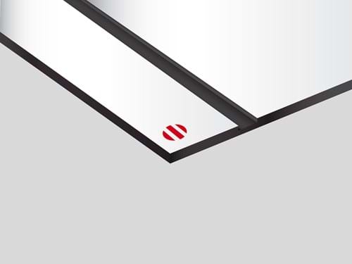 Mattes  Rowmark: lastra laminato ABS (bianco/nero)