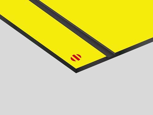 Mattes  Rowmark: lastra laminato ABS (giallo/nero)