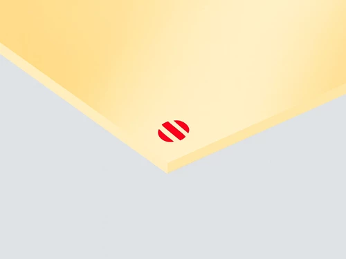 Slickers Reverse Rowmark: lastra laminato acrilico (oro/trasparente)