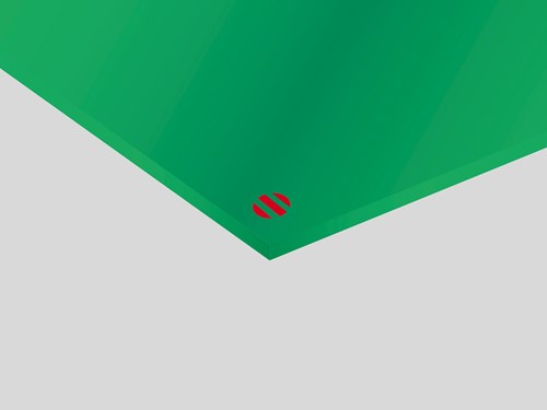 Slickers Reverse Rowmark: lastra laminato acrilico (verde/trasparente)