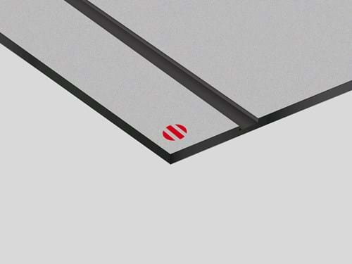 Standard Metals Rowmark: lastra laminato ABS (argento uniforme/nero)