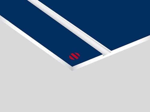 Ultra Grave Rowmark: lastra laminato acrilico (blu/bianco)